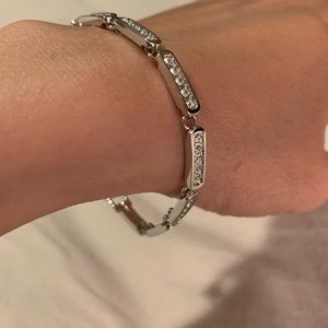 Swarovski Rhodium White Crystal Everyday Bracelet
